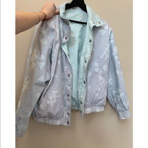 Reversible light blue jacket